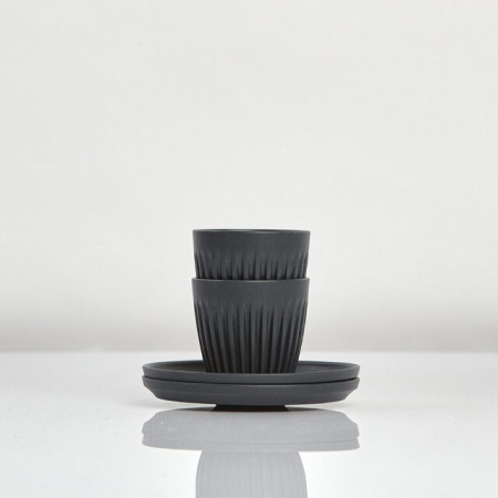 Cani - Set de 2 Cești de Cafea & Farfurii Huskee 90ml