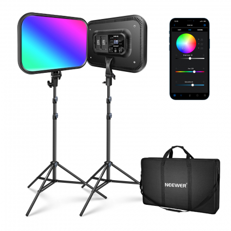 Lampi LED pentru studio - Kit 2 lampi LED RGB Neewer RGB168