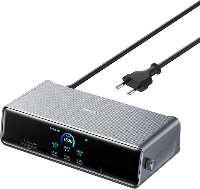 Laptop, Tablete & Telefoane - Statie Incarcare Anker Prime 14-in-1 Triple Display DL7400 8K Gri