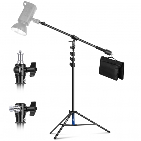 Echipamente de studio - Stativ lumini Neewer 300cm cu brat extensibil 89-155cm