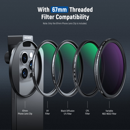 Suport pentru filtre de telefon Neewer LA006 67mm [6]