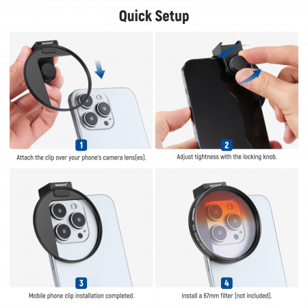 Suport pentru filtre de telefon Neewer LA006 67mm [5]
