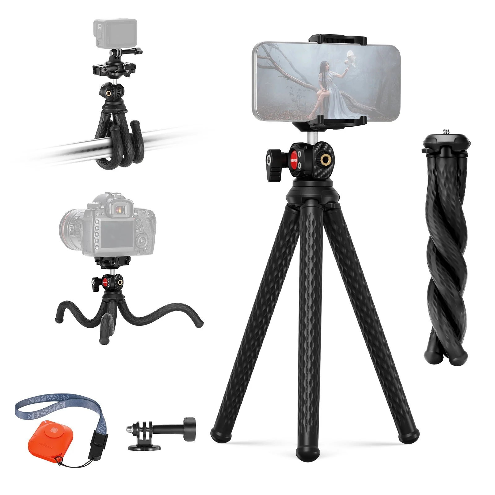 TV, Audio-Video & Foto - Trepied flexibil Neewer TP34 cu telecomanda
