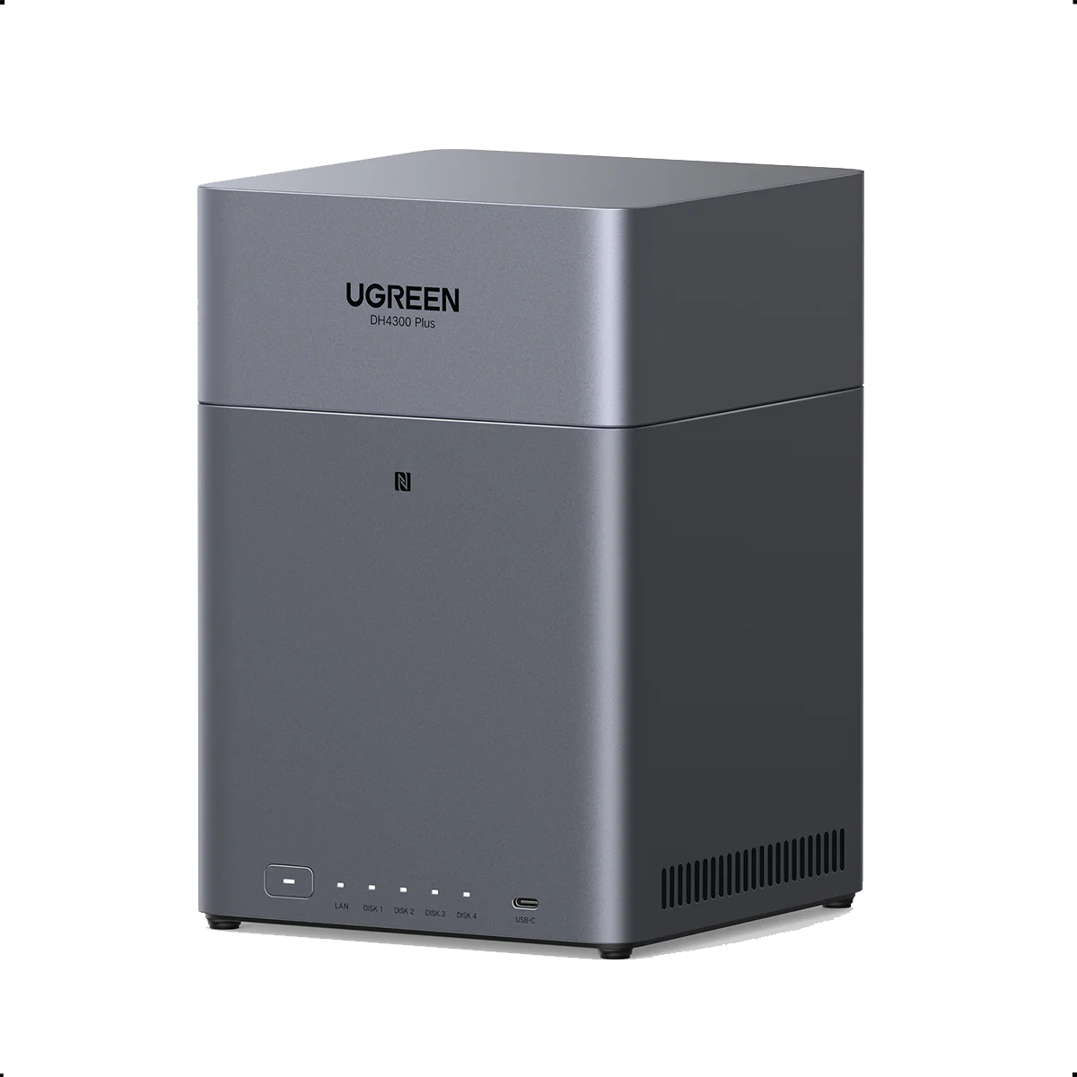 PC, Periferice & Software - NAS UGREEN DH4300 Plus CPU A76+A55 8 Core, 4-Bay, 8GB LPDD4X, HDMI 4K, 2.5GbE LAN (Diskless)