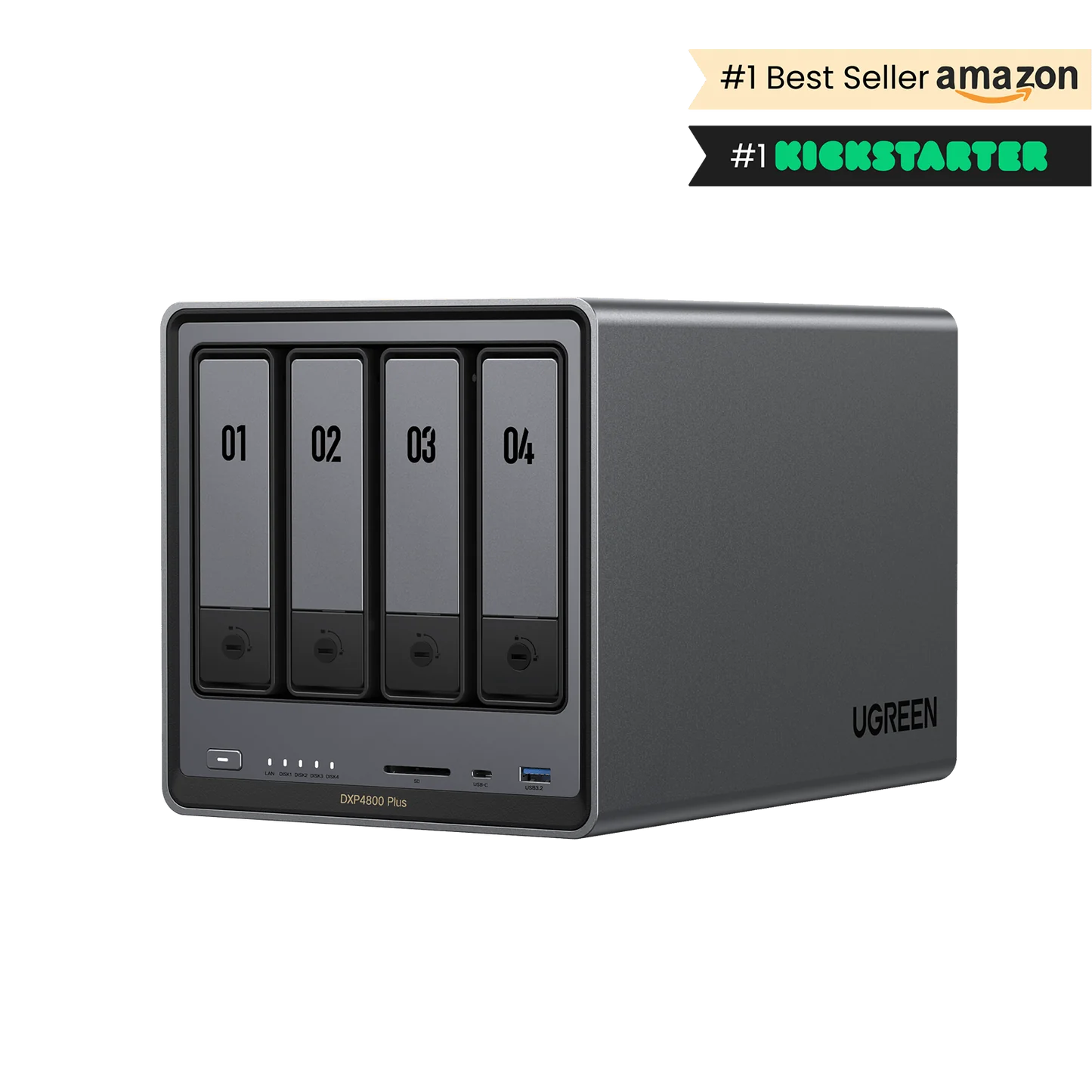 PC, Periferice & Software - NAS UGREEN DXP4800 Plus cu procesor Intel X86 Gold 5 6 Cores, 4-Bay, 8GB DDR5, HDMI 4K (Diskless)