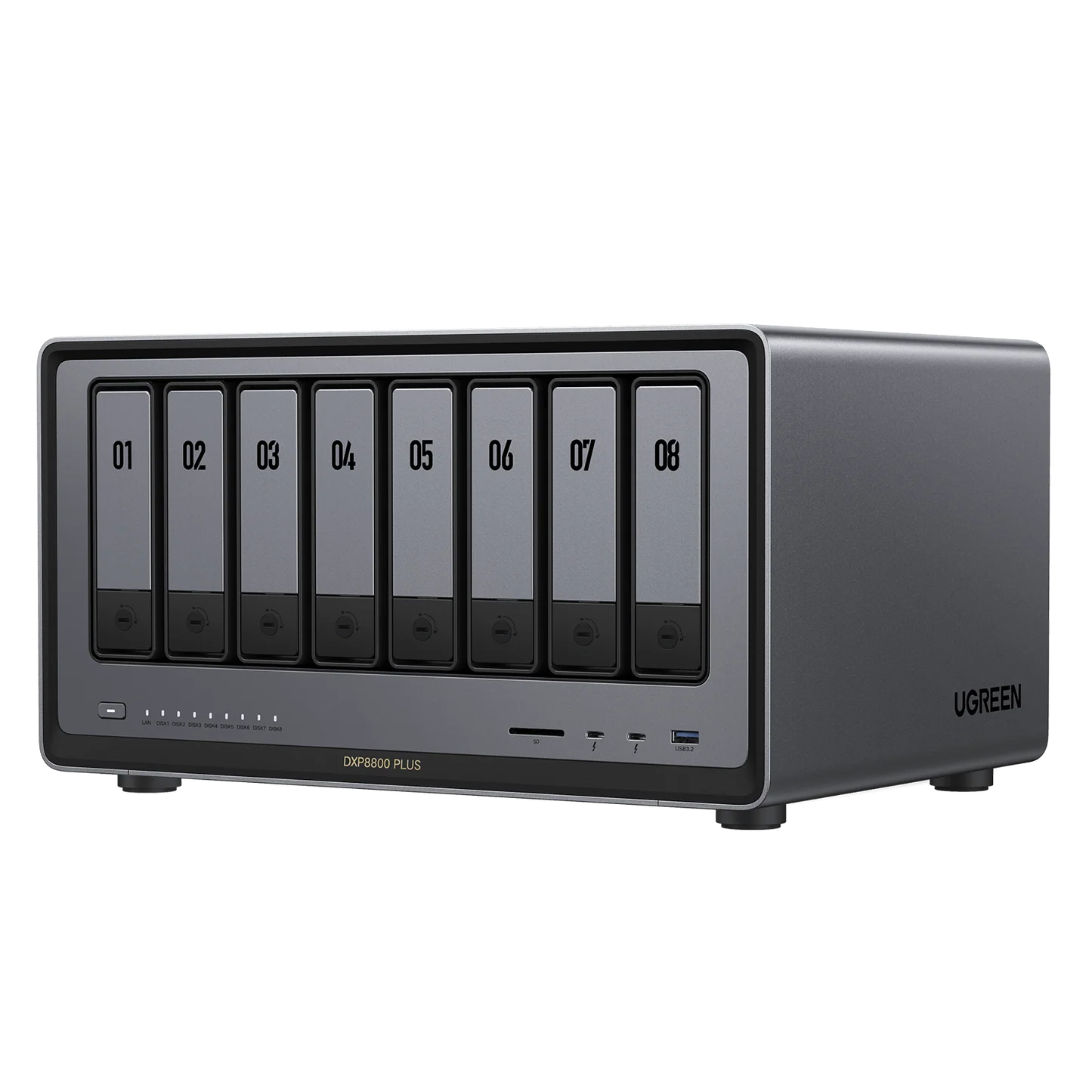PC, Periferice & Software - NAS UGREEN  DXP8800 Plus procesor Intel i5 1235u 10-Core, 8-Bay, 128G SSD, 8GB DDR5, HDMI 8K (Diskless)