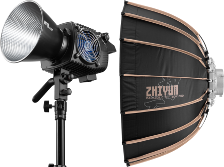 Lampi lumina continua - Kit Lampa LED COB Zhiyun Molus B300 + Softbox Parabolic 60cm (montura Bowens)