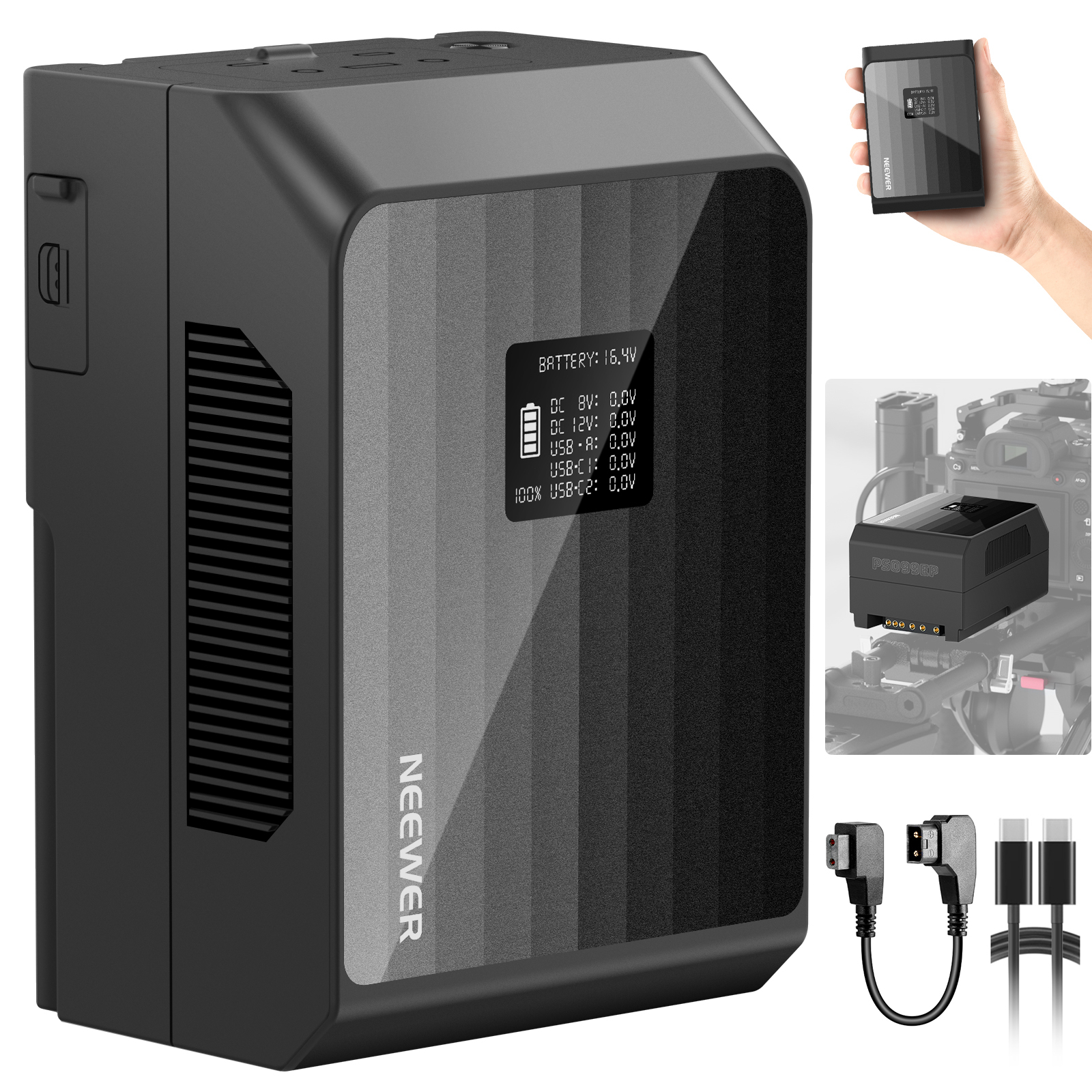 Product Image for Acumulator Neewer PS099EP, V-Mount, 6800mAh, OLED