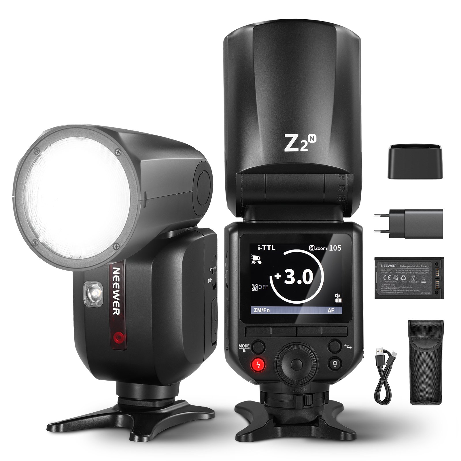 Product Image for Blit Speedlite Neewer Z2-N TTL cu cap rotund, comp. Nikon