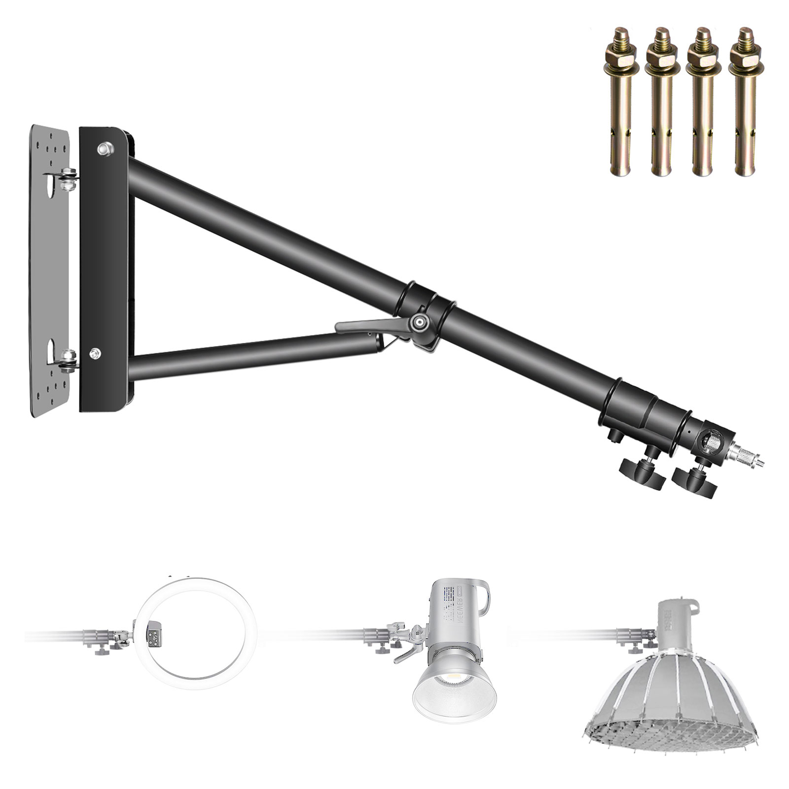 Product Image for Brat telescopic de perete Neewer ST-WM130, 130cm