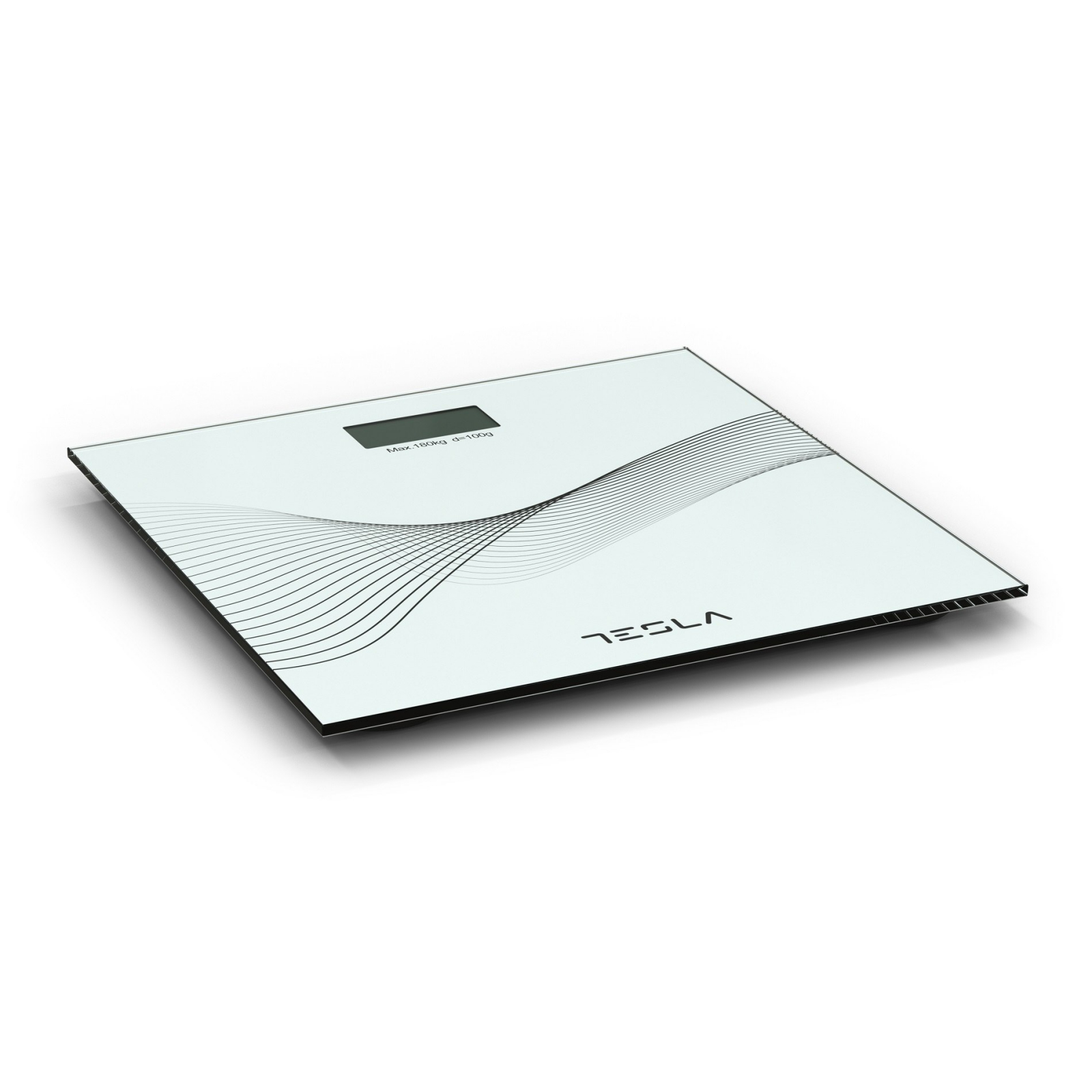 Product Image for Cantar corporal Tesla BS103W, 180kg, baterii 2xAAA, 30x30cm, Alb
