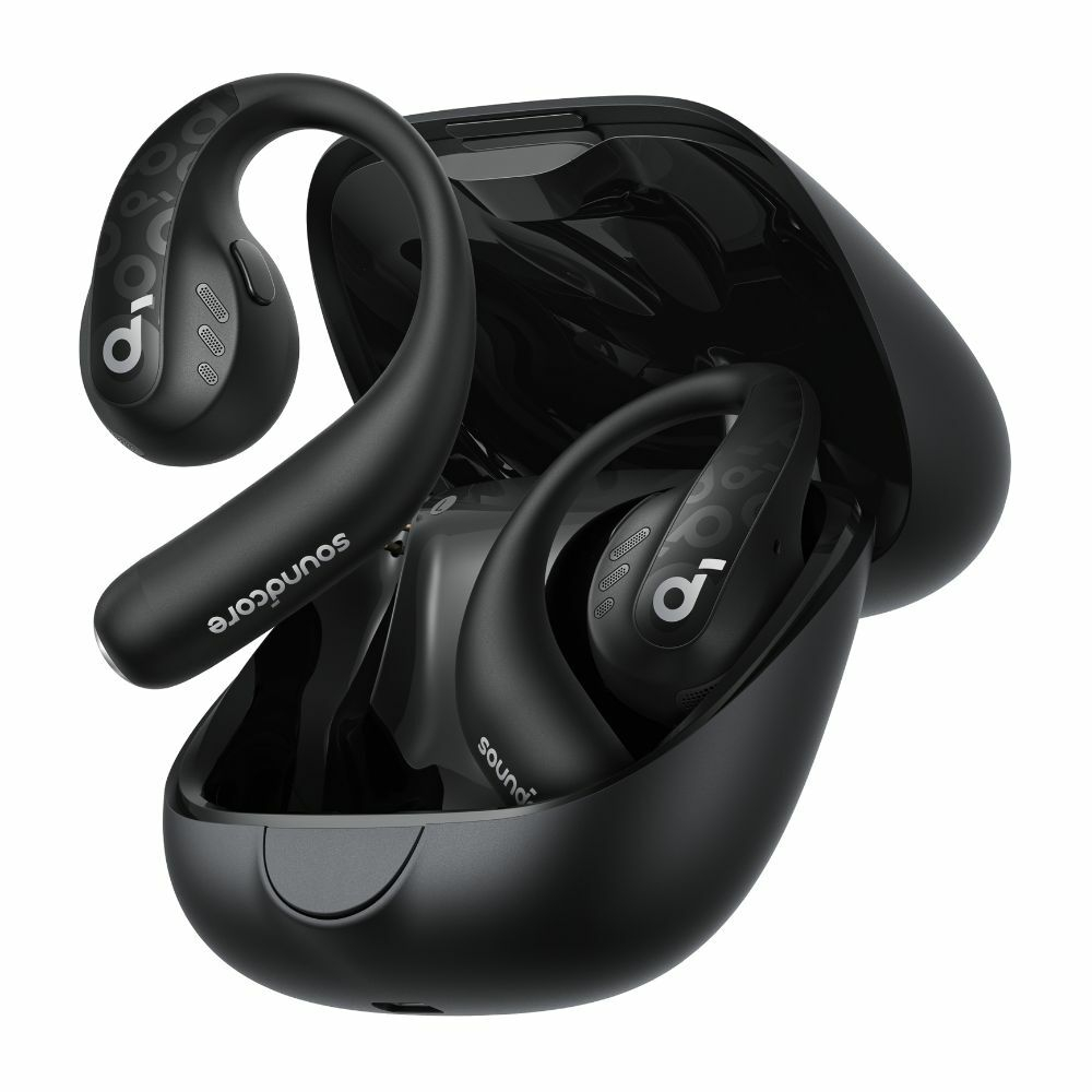 Product Image for Casti True Wireless Anker SoundCore AeroFit Pro, IPX5, Autonomie 46H, LDAC, Bluetooth 5.3, Negru