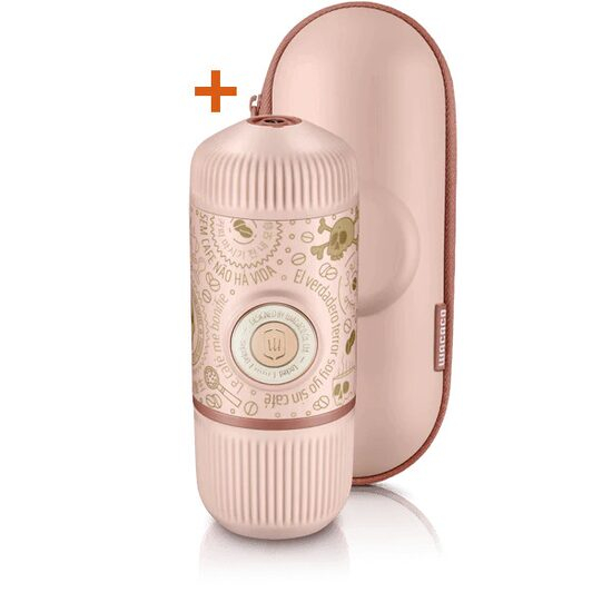 Product Image for Espressor portabil Wacaco Nanopresso, presiune max. 18bari, rezervor 80ml, carcasa inclusa, Dark Souls Roz