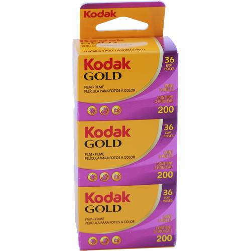Product Image for Film foto color Kodak GOLD 200, ISO 200, 35mm, Set 3 bucati, 3 x 36 Expuneri