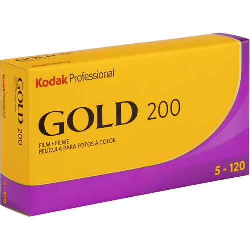 Product Image for Film foto color profesional Kodak GOLD 200, ISO 200, 120mm, Set 5 bucati