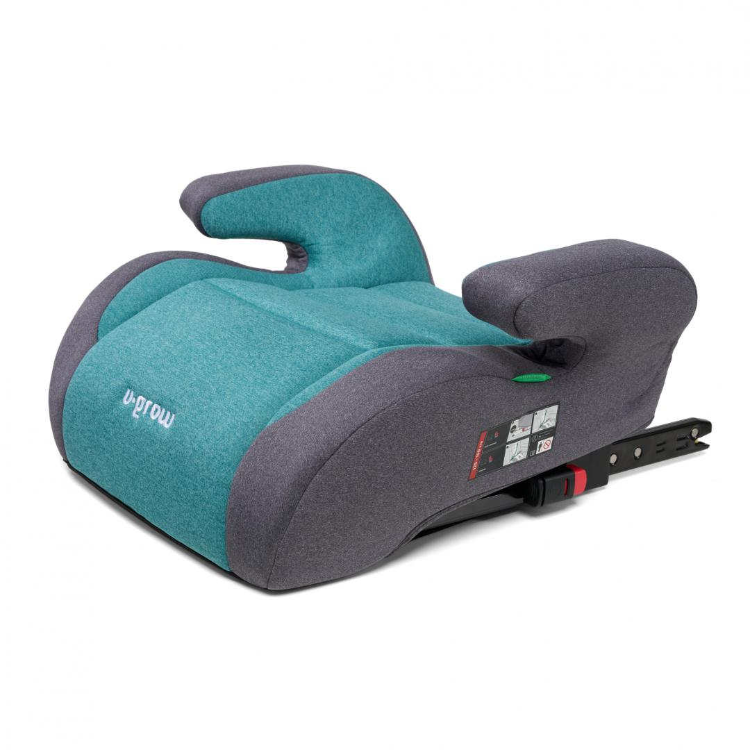 Product Image for Inaltator auto U-GROW, R129, ISOFIX, 15-36 kg, 125-150 cm, Verde Gri