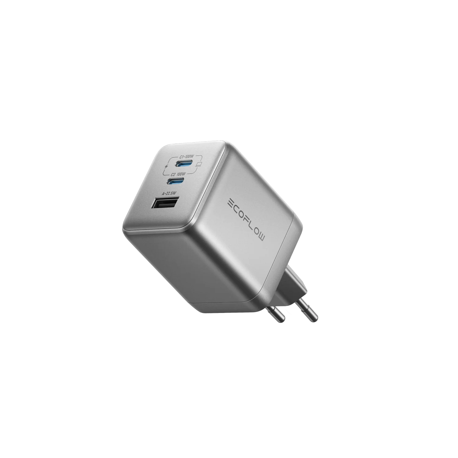 Product Image for Incarcator de retea EcoFlow RAPID Pro 100W, 2x USB-C, 1x USB-A, GaN, Gri