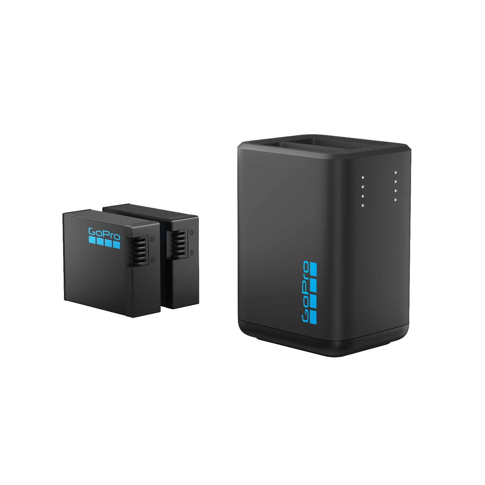 Product Image for Incarcator dublu GoPro H13B + 2 acumulatori Enduro 1900mAh, port USB-C, indicator LED, Dimensiuni: 32x42x50mm, Greutate: 44g