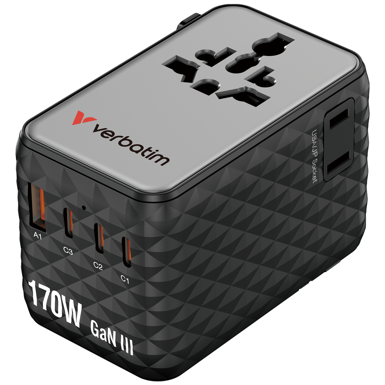 Product Image for Incarcator Verbatim Charge n Travel 170W, GaN III, Negru