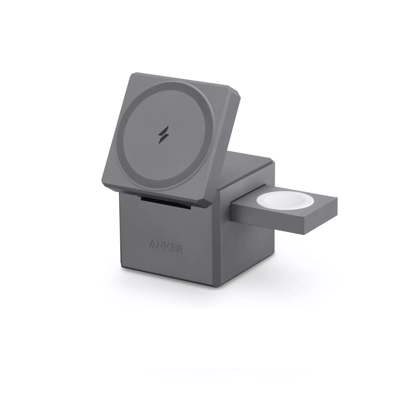 Product Image for Incarcator wireless magnetic Anker 3-in-1 Cube MagSafe, 15W, Fast Charging, Pliabil, Negru