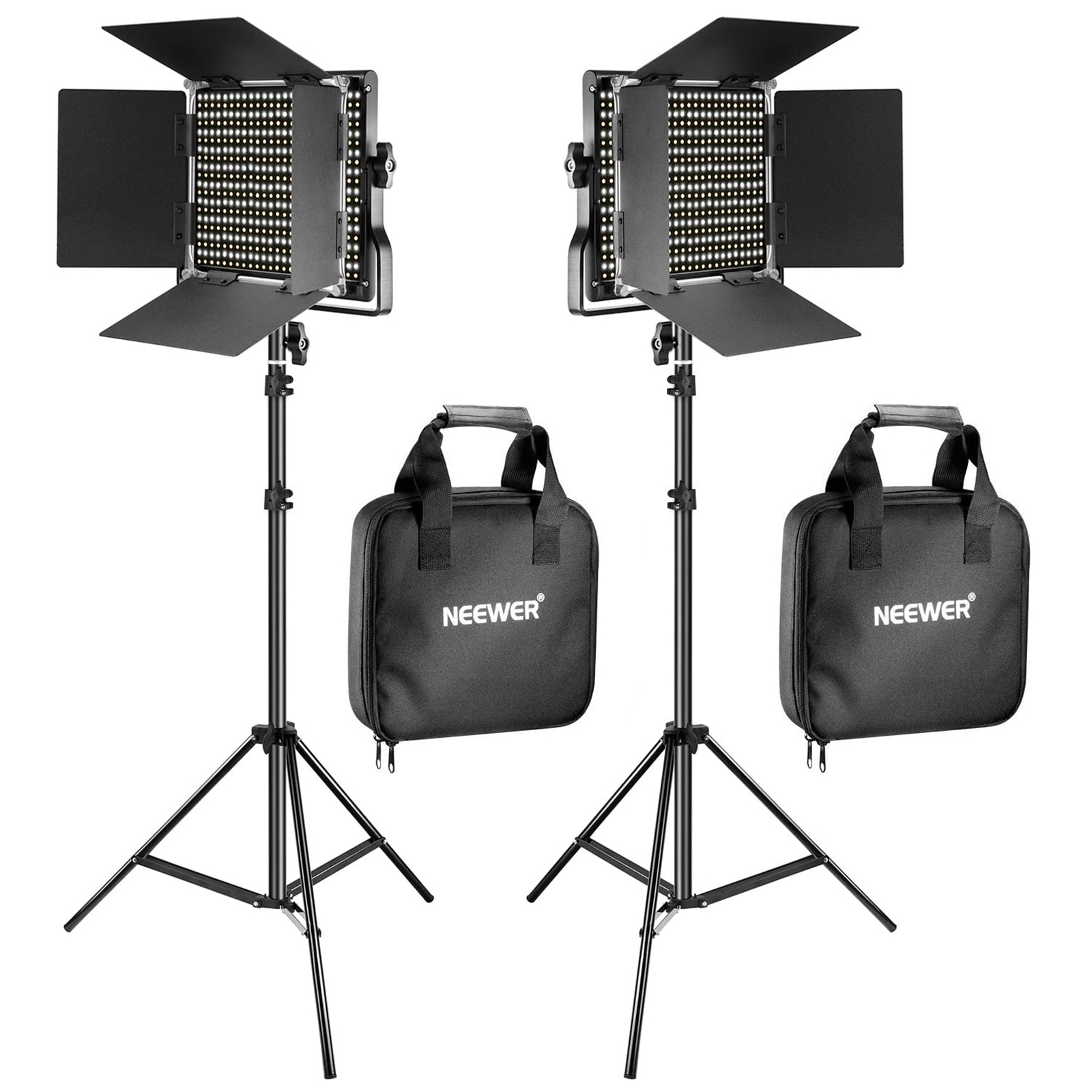 Product Image for Kit lumini studio Bi-color Neewer 660 2x lampi LED bi-color, 2x stative 200cm, 2x 40W, 3200K-5600K
