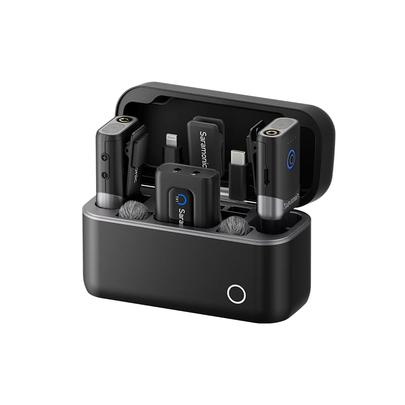 Product Image for Kit linie wireless Saramonic Mix, 2x microfon, 1x receptor, Wireless, Type-C, Lightning