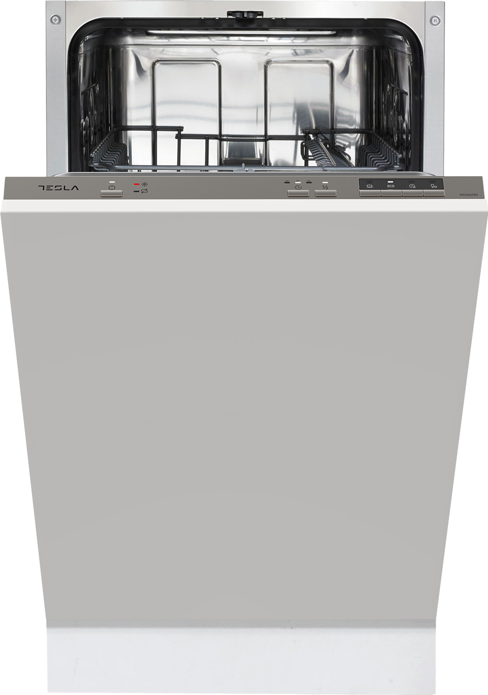 Product Image for Masina de spalat vase incorporabila Tesla WDI461M, 9 seturi, 4 programe, clasa E, control electronic, 45 cm, Alb