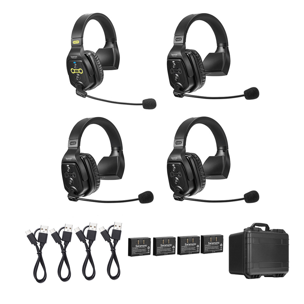 Product Image for Sistem intercom wireless complet pentru 4 persoane Saramonic WiTalk WT4S cu casti single-ear