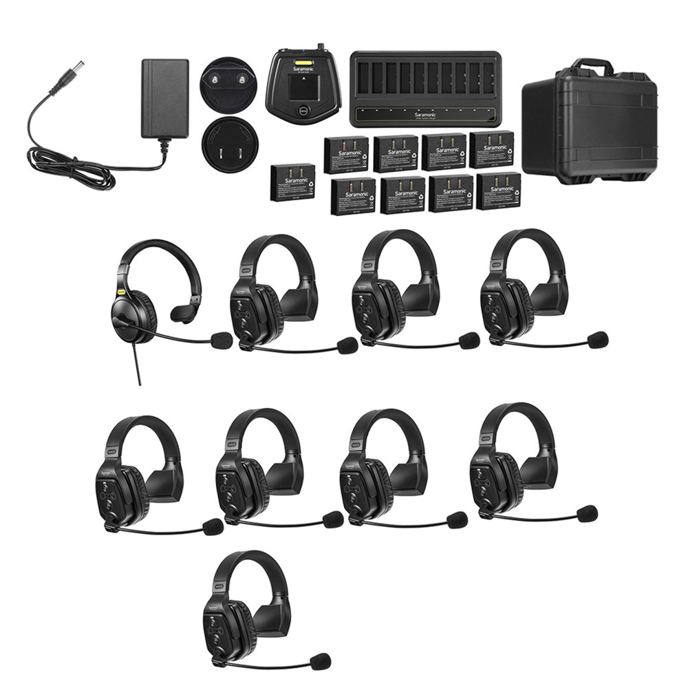 Product Image for Sistem intercom wireless complet pentru 9 persoane Saramonic WiTalk WT9S cu casti single-ear