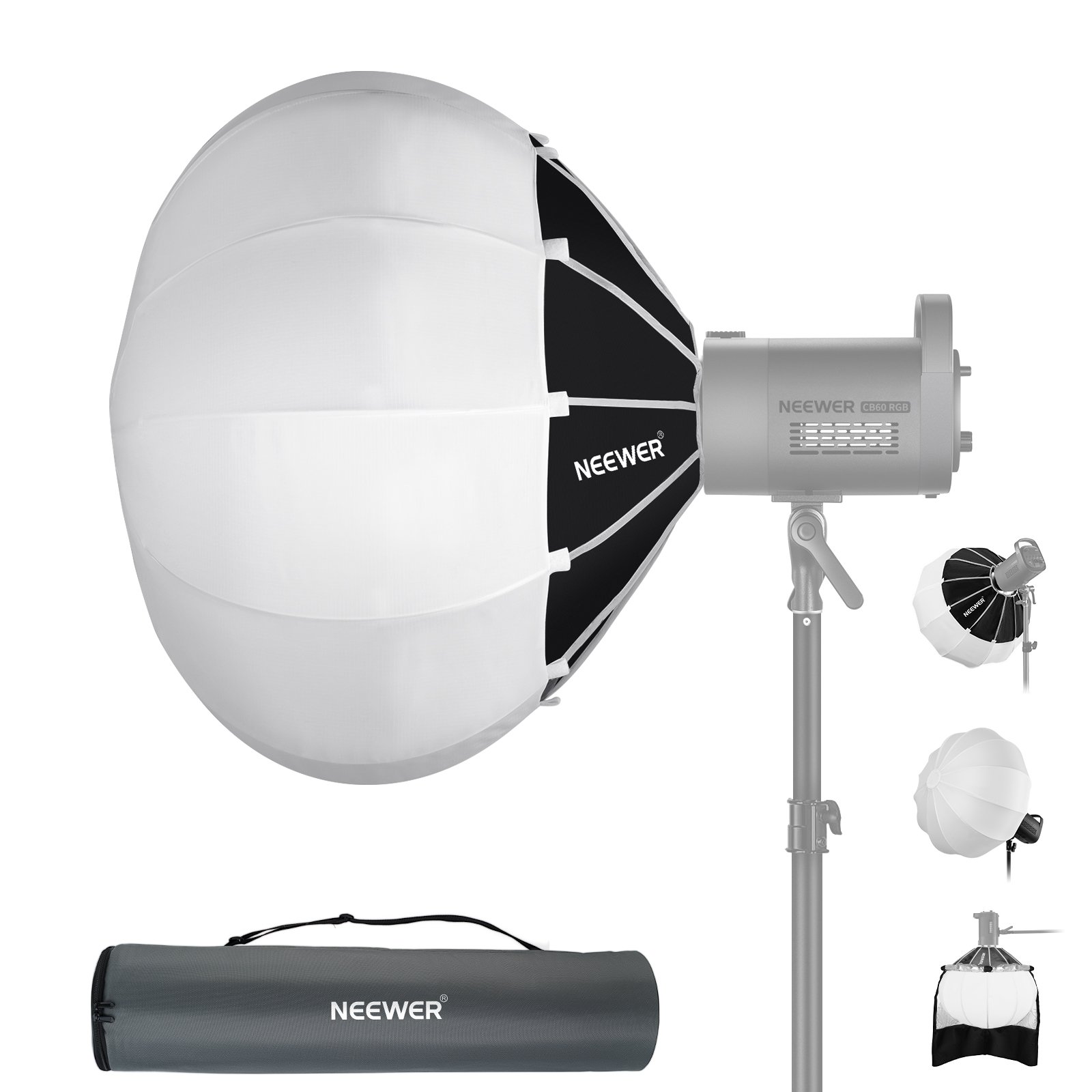 Product Image for Softbox tip lanterna Neewer NS65L, One Step Quick Release, 65 cm