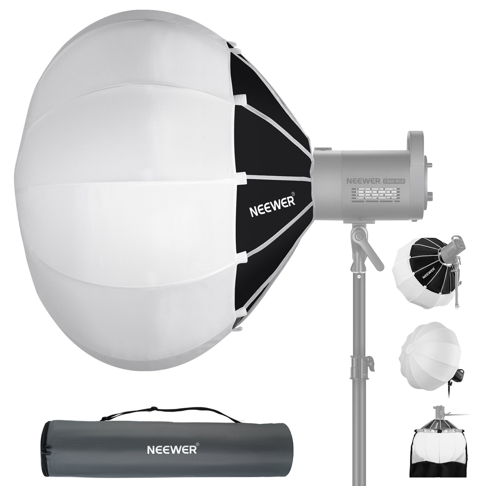 Product Image for Softbox tip lanterna Neewer NS90L, One Step Quick Release, 90 cm