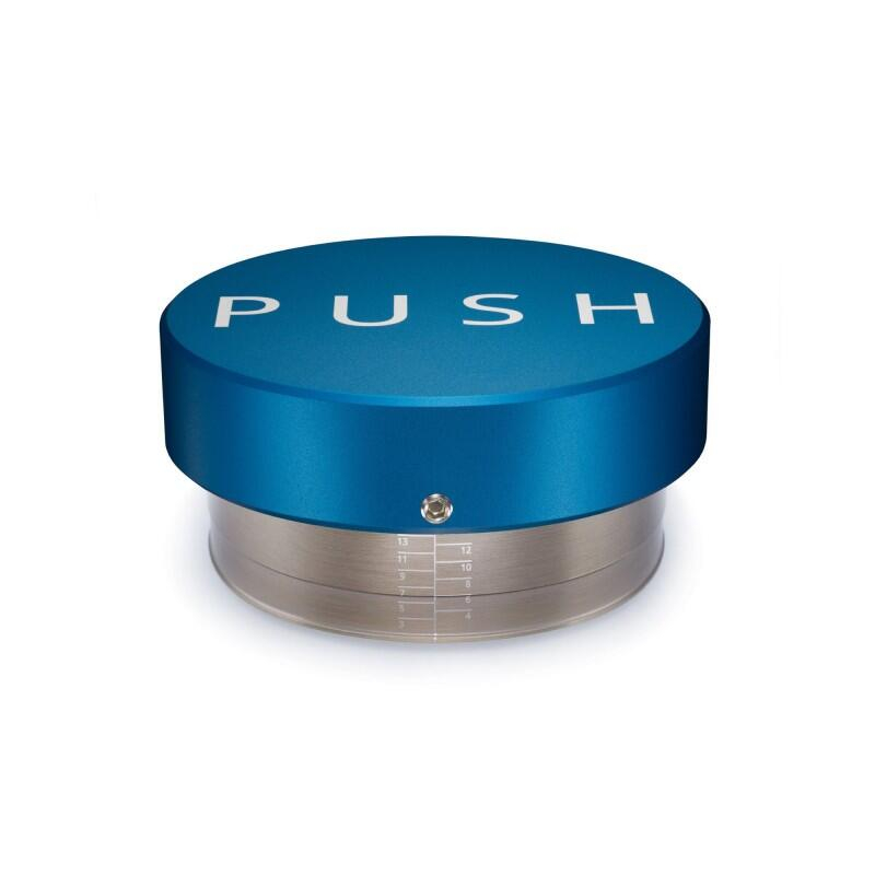 Product Image for Tamper Plat PUSH Espresso, 58.5mm, Albastru