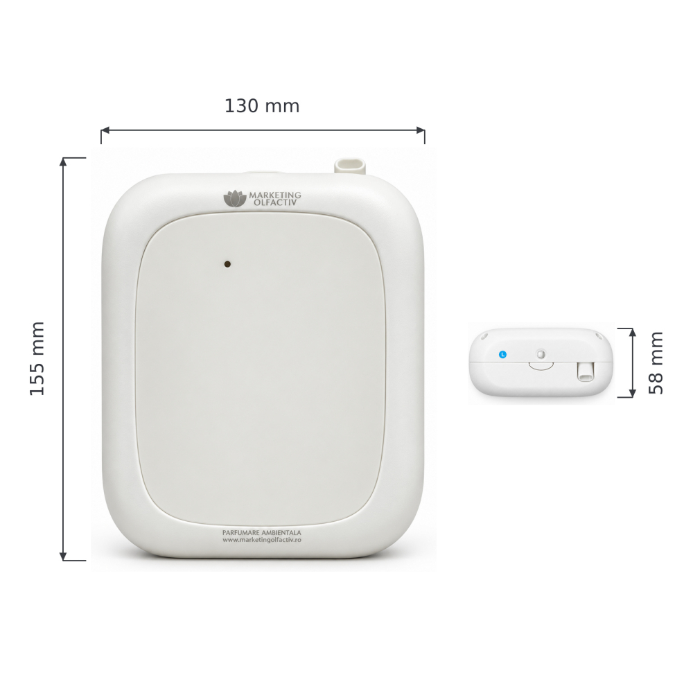 Difuzor profesional de parfum ambiental Nexo Pro White – fără cablu, 3 baterii R20, Bluetooth, până la 300 m³ / 100 m² [8]