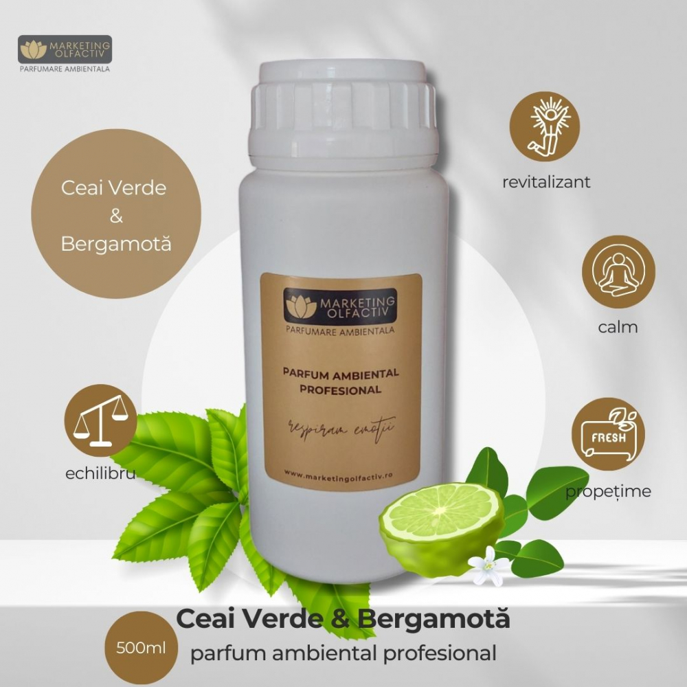 Parfum Ambiental Profesional Green Tea & Bergamot - Prospețime și Eleganță pentru Spații Comerciale și Acasă [2]