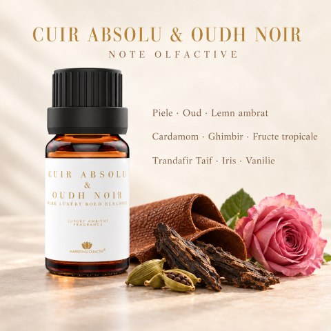 Cuir Absolu & Oudh Noir – Parfum ambiental profesional cu note de piele și oud, 10 ml [4]