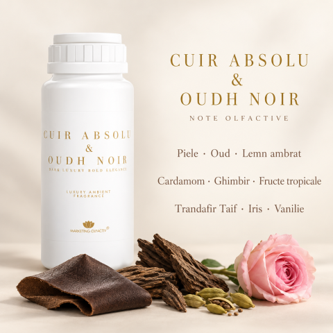 Cuir Absolu & Oudh Noir – Parfum ambiental profesional cu note de piele și oud, 250 ml [4]