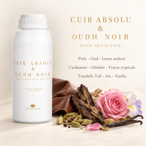 Cuir Absolu & Oudh Noir – Parfum ambiental profesional cu note de piele și oud, 500 ml [4]