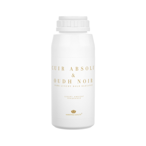 Professional ambient scents - Cuir Absolu & Oudh Noir – Professional Ambient Fragrance with Leather and Oud Notes, 500 ml