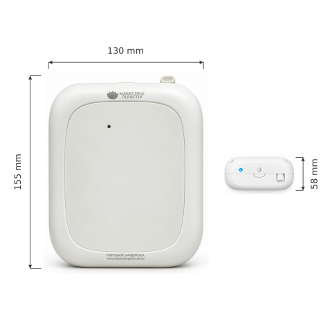 Difuzor profesional de parfum ambiental Nexo Pro White – fără cablu, 3 baterii R20, Bluetooth, până la 300 m³ / 100 m² [7]