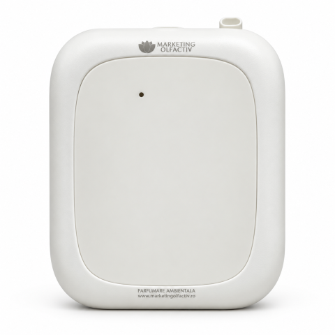 DIFUZOARE DE PARFUM PENTRU LOCUINTA - Difuzor profesional de parfum ambiental Nexo Pro White – fără cablu, 3 baterii R20, Bluetooth, până la 300 m³ / 100 m²