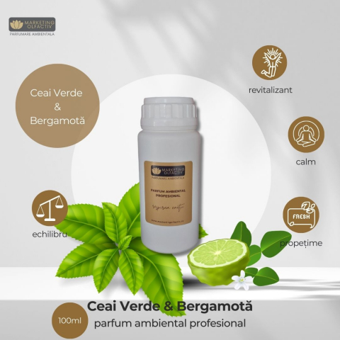 Parfum Ambiental Profesional Green Tea & Bergamot - Prospețime și Eleganță pentru Spații Comerciale și Acasă [1]
