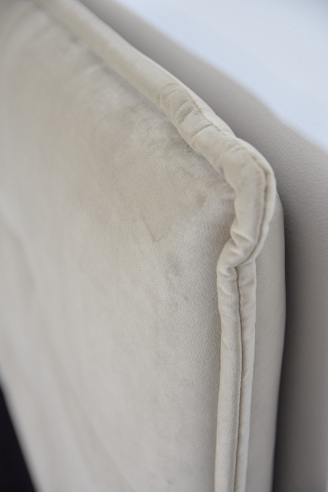 Pat Nordic 160x200 cm Tapitat Catifea Bej Somiera Inclusa (cod ML 2306-01) [14]