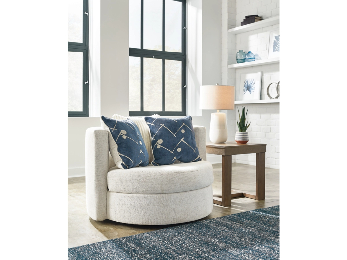 Set Canapele 3+2+1 Padova Fotoliu Rotativ Tapitat Stofa Ivory [3]