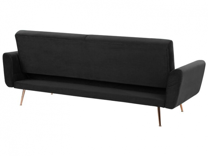 Canapea Amadeo 211x83x85 cm Rabatabila Catifea Negru [4]
