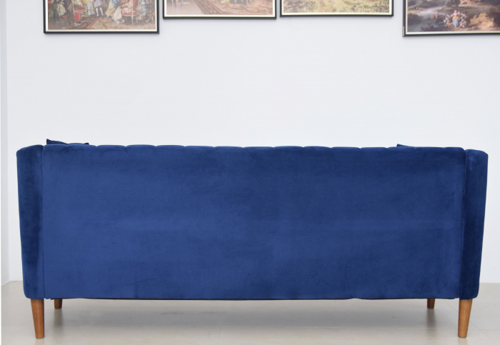 Canapea Belle 208x80x85 cm Material Catifea Albastru [6]
