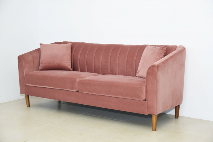 Canapea Belle 208x80x85 cm Material Catifea Roz [3]