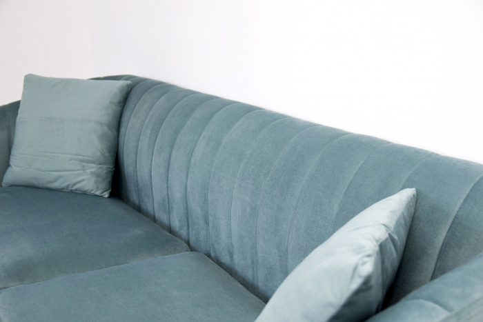 Canapea Belle 208x80x85 cm Material Catifea Turcoaz [7]