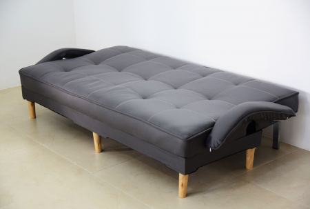 Canapea Clara 200x78x62 cm Rabatabila Catifea Gri [4]