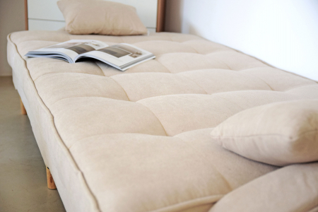 Canapea Clara 200x78x62 cm Rabatabila Stofa Crem [6]