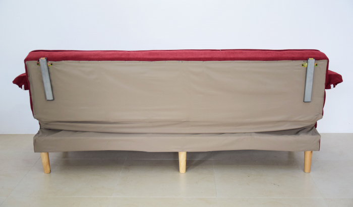 Canapea Clara 200x78x62 cm Rabatabila Stofa Visiniu [6]